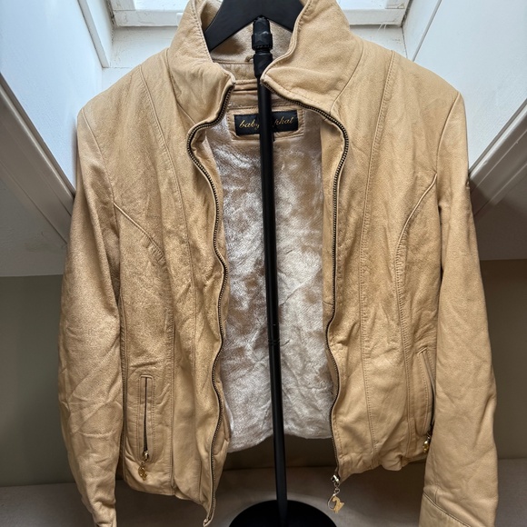 Ladies Vintage Baby Phat Leather Jacket With Zip Out Faux Fur Lining Y2K - Picture 1 of 11